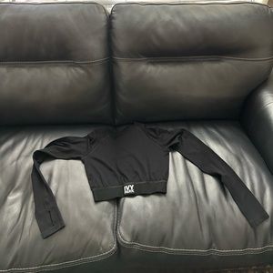 Ivy Park Active Long Sleeve Mesh Panel Crop Top size S/M
